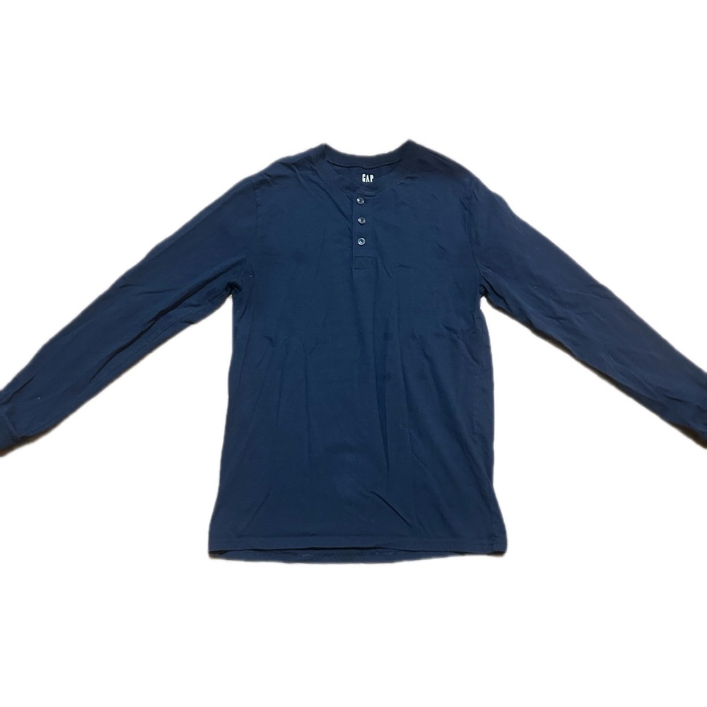 GAP Men's Navy Long Sleeve Tee